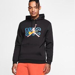 Nike Air Jordan NYC Fleece Pullover Hoodie Black
